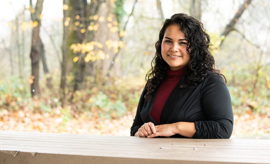 A professional headshot of MSIM student, Leticia