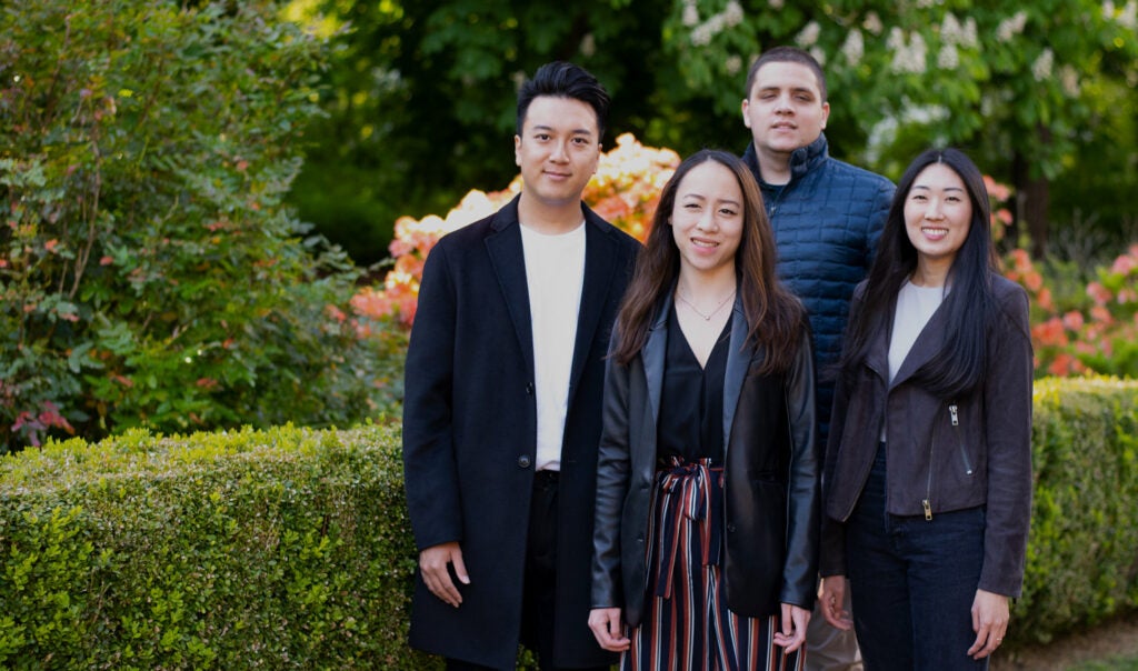 A group of MSIM students who created a nutrition app for dementia patients.